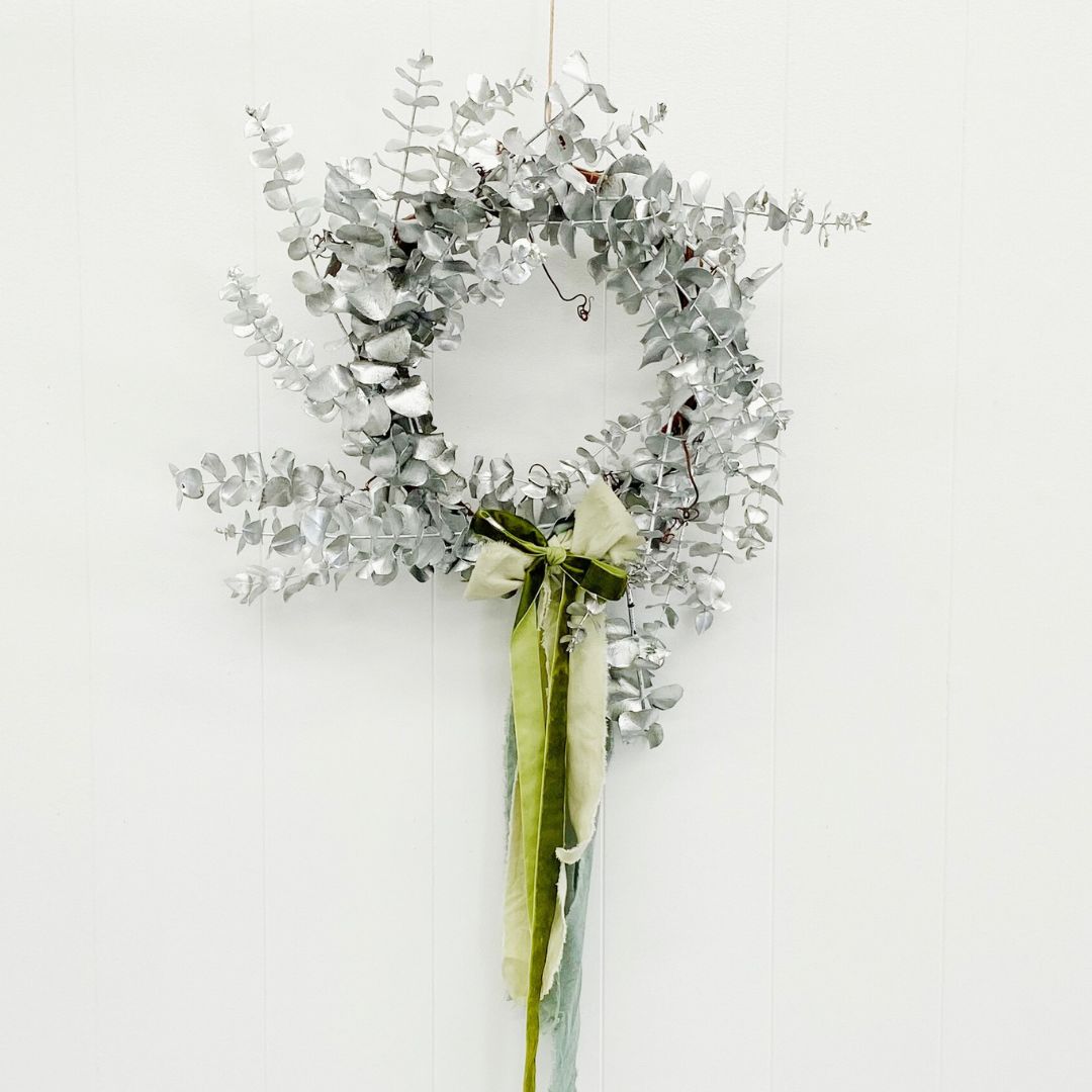 One-of-a-kind Silver Christmas Wreath