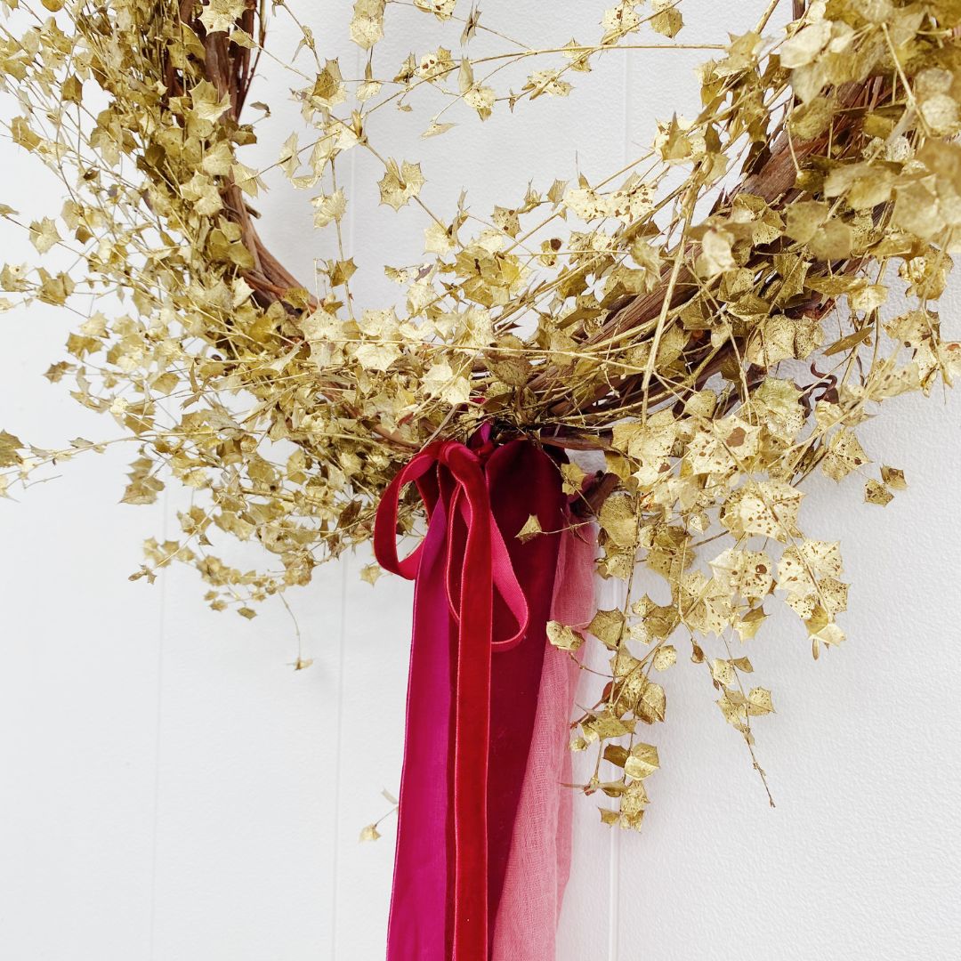 One-of-a-kind Gold Christmas Wreath