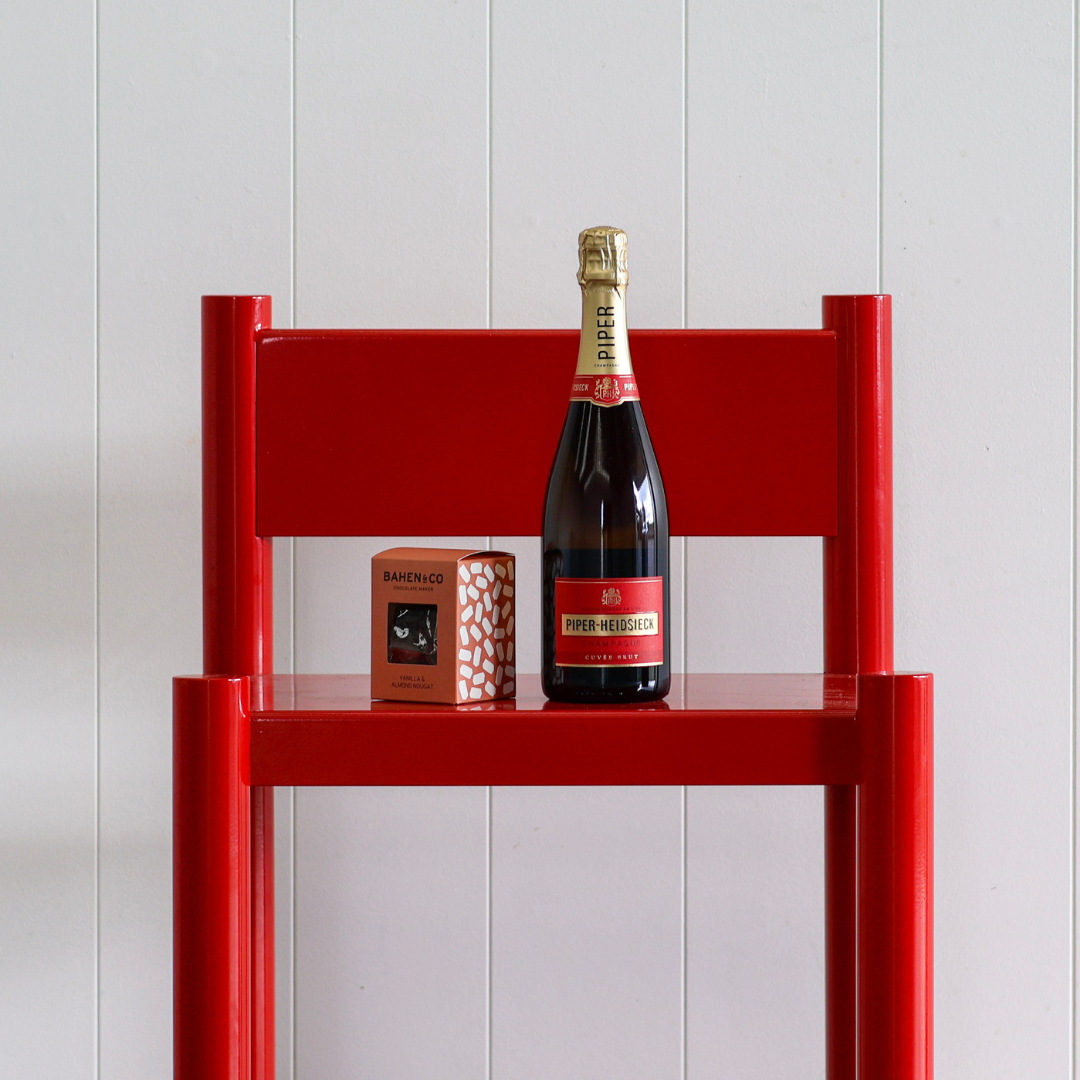 The Celebration gift set with Piper Heidsieck Champagne and Bahen & Co. chocolate, delivered same-day across Perth